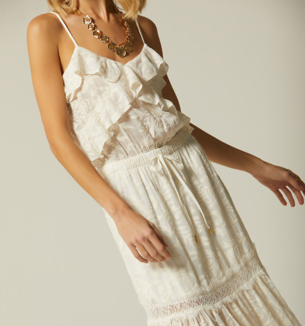 Vestido Largo Con Boleros