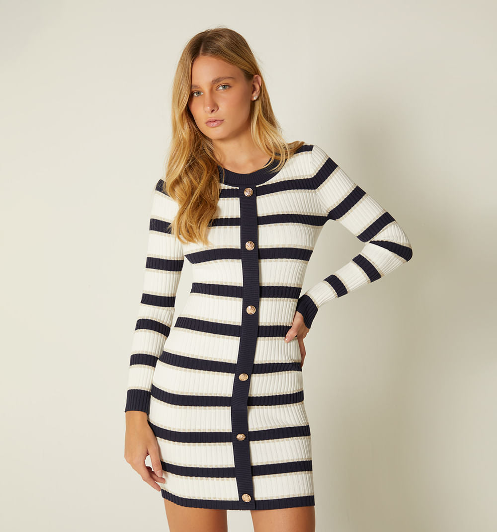 Vestido Para Mujer Tejido Manga Larga