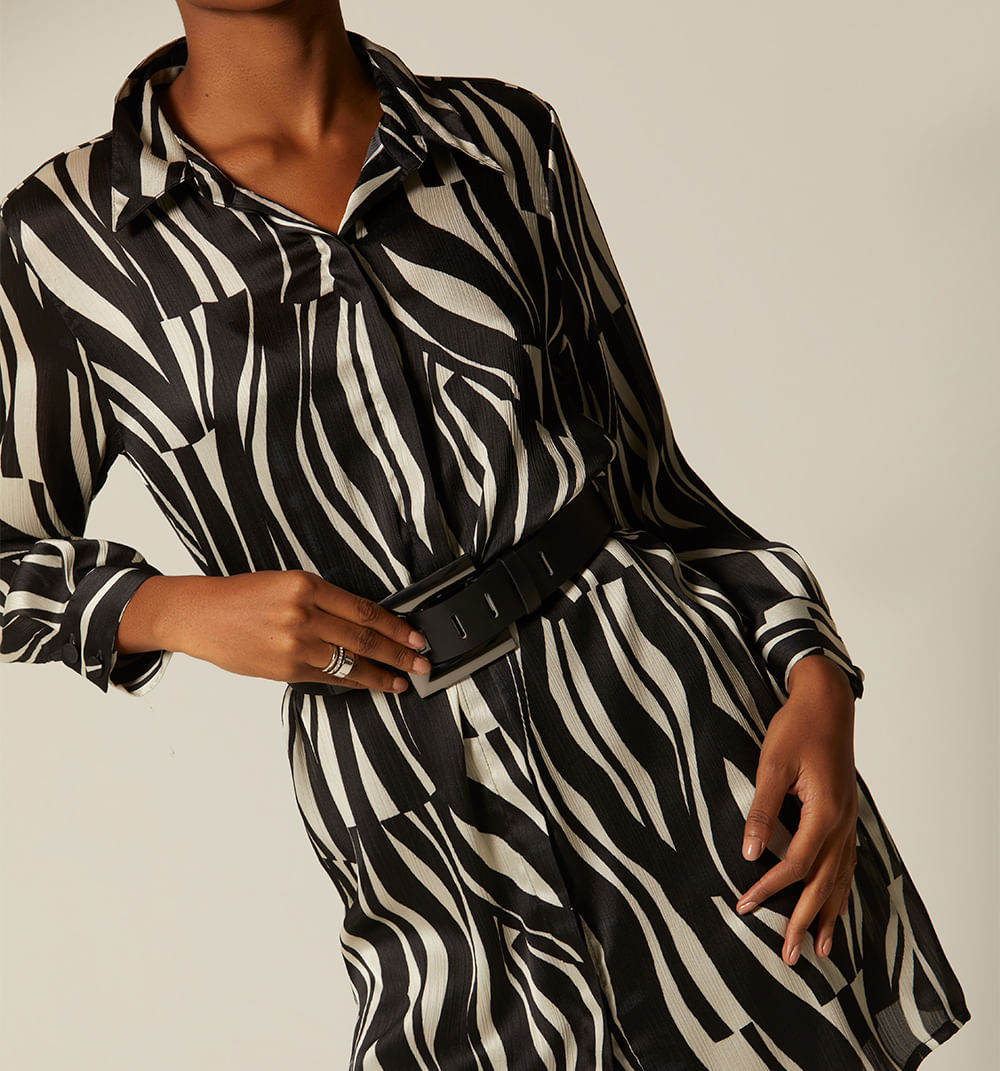 Vestido Camisero Con Correa