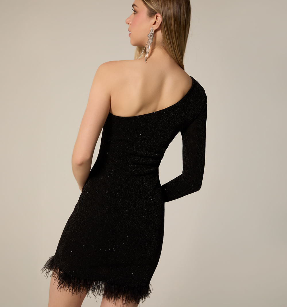 Vestido Corto Una Sola Manga