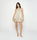 Vestido Corto Halter Globo