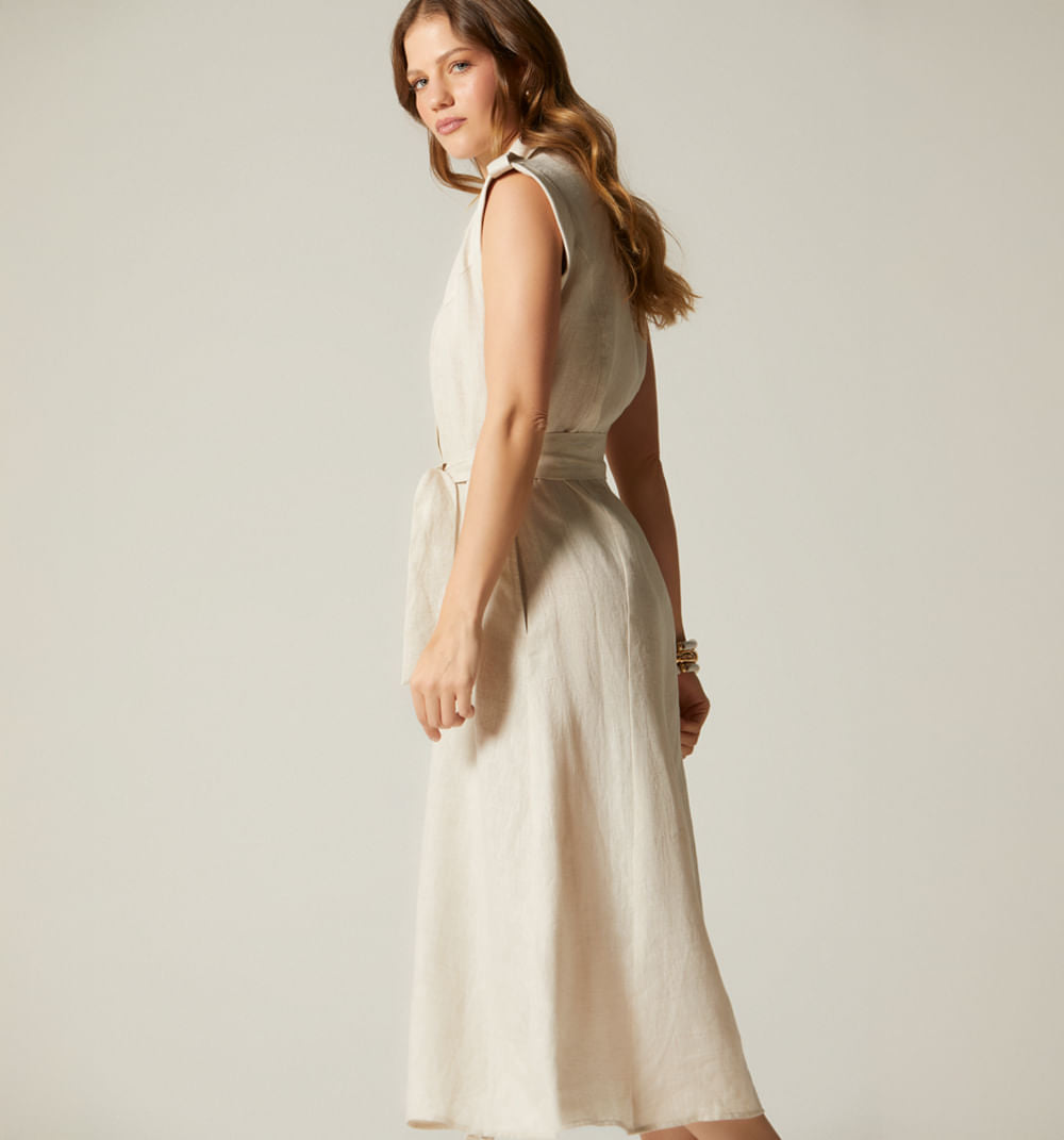 Vestido Midi Sisa - Beige