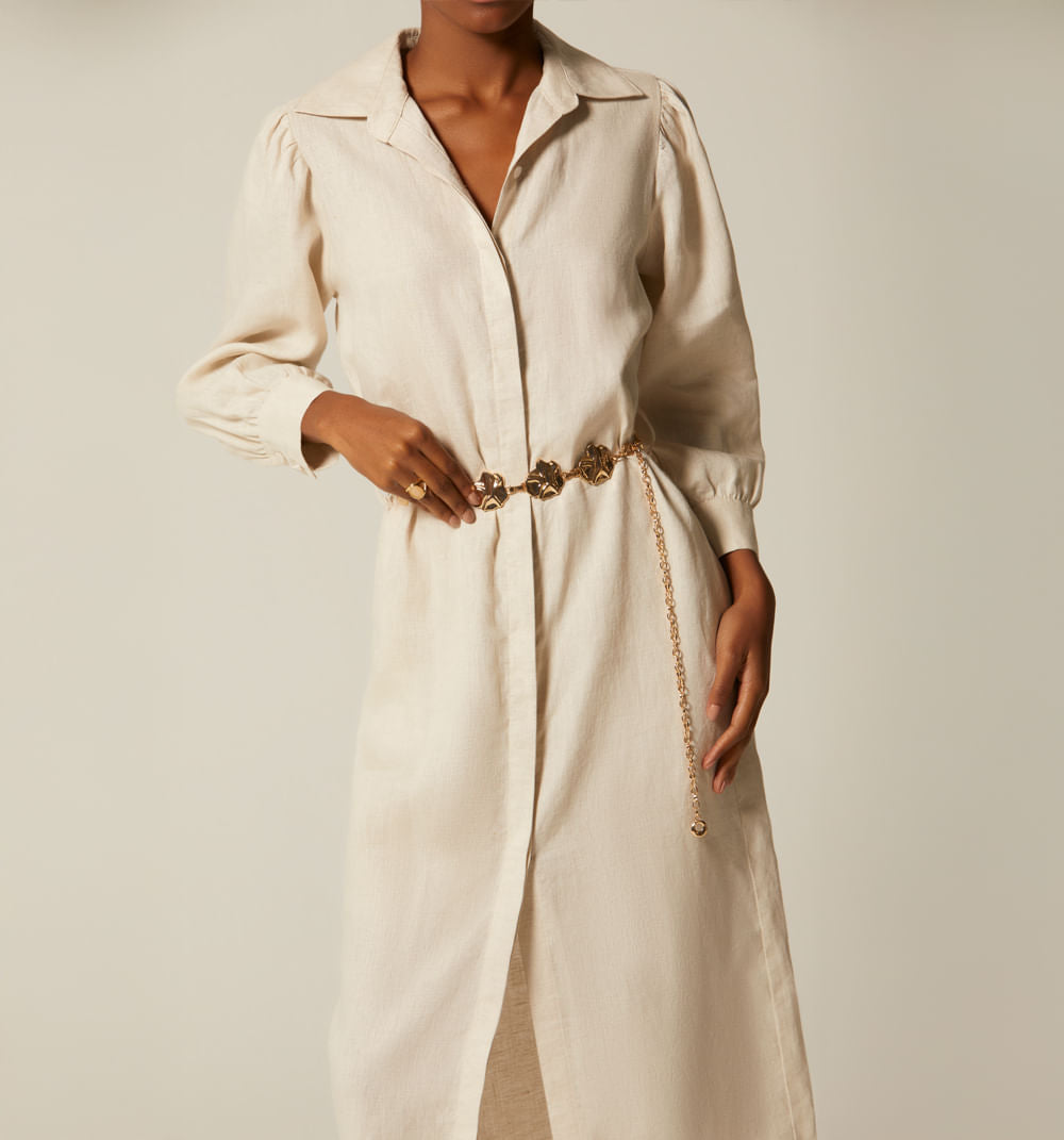 Vestido Midi Tipo Camisero Manga 3/4 S143097