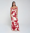 Vestido Largo Escote Bandeja Con Insumo