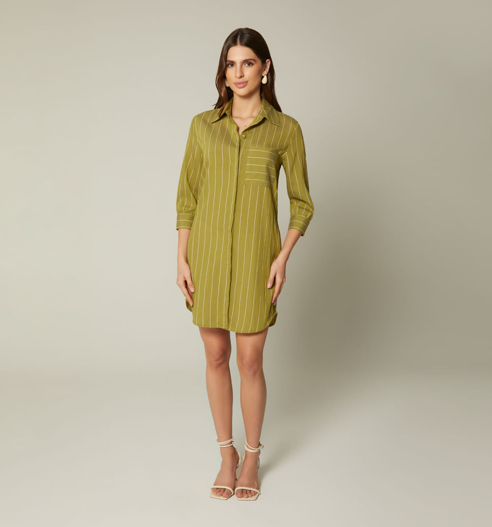 Vestido Camisero Manga 3/4 S142999