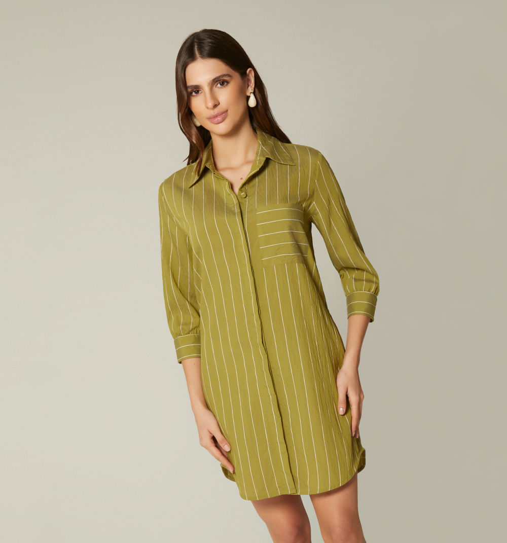 Vestido Camisero Manga 3/4 S142999