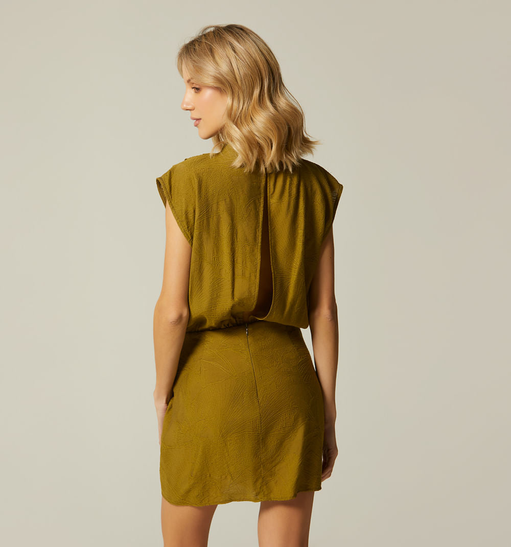 Vestido Manga Corta Con Insumo