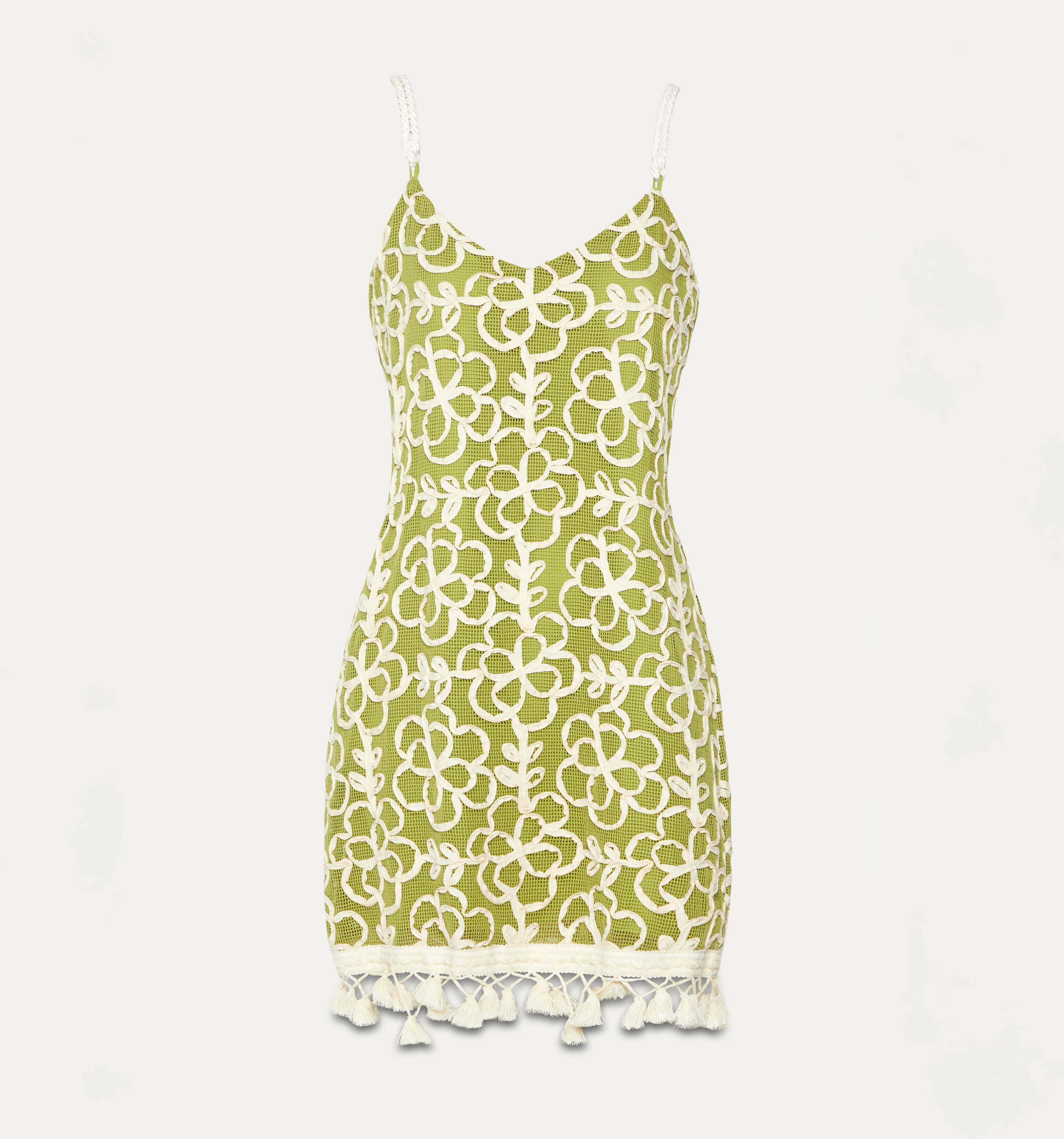 Vestido Corto Con Flecos