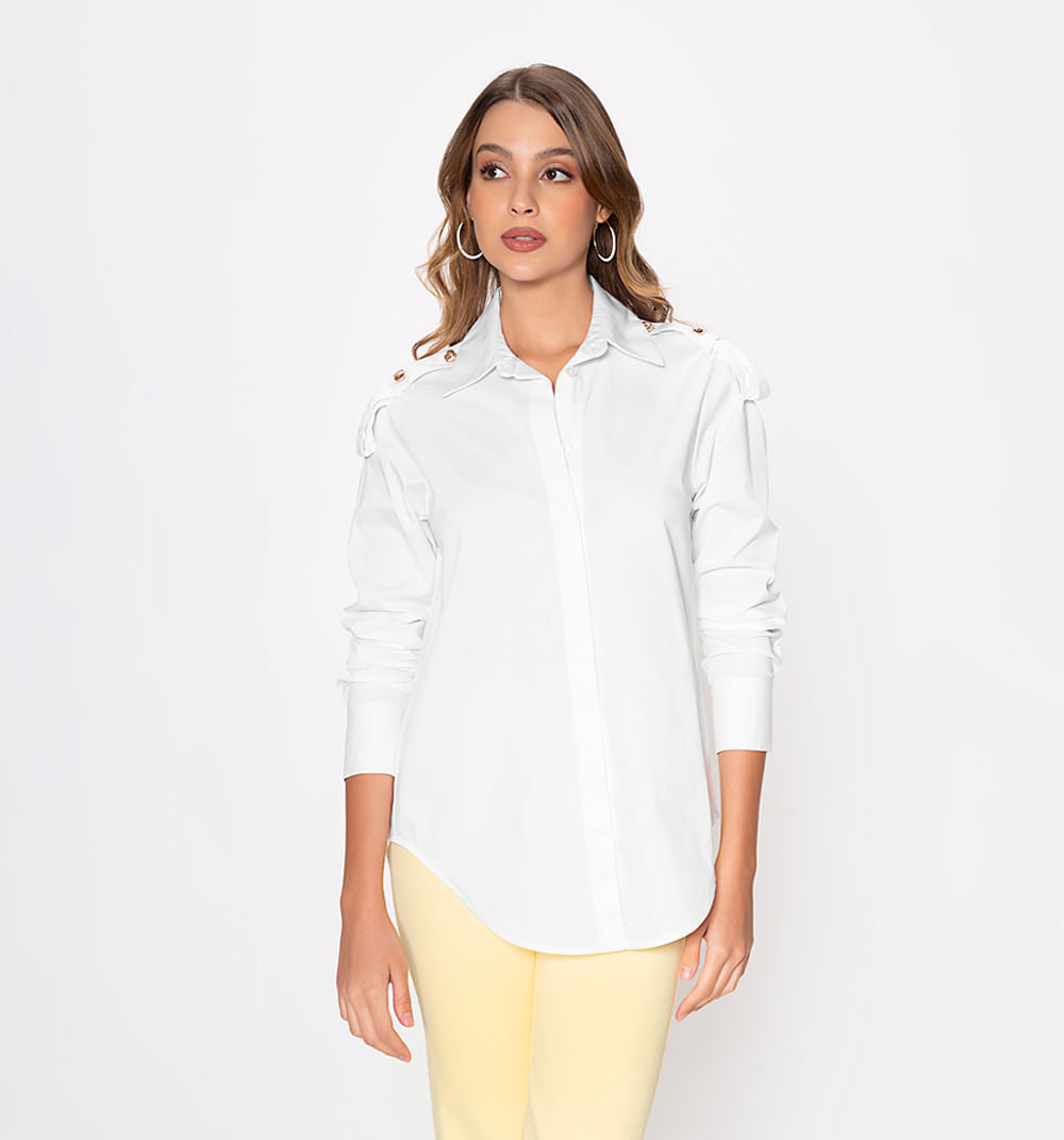Bluson Camisero Manga Larga Con Puño