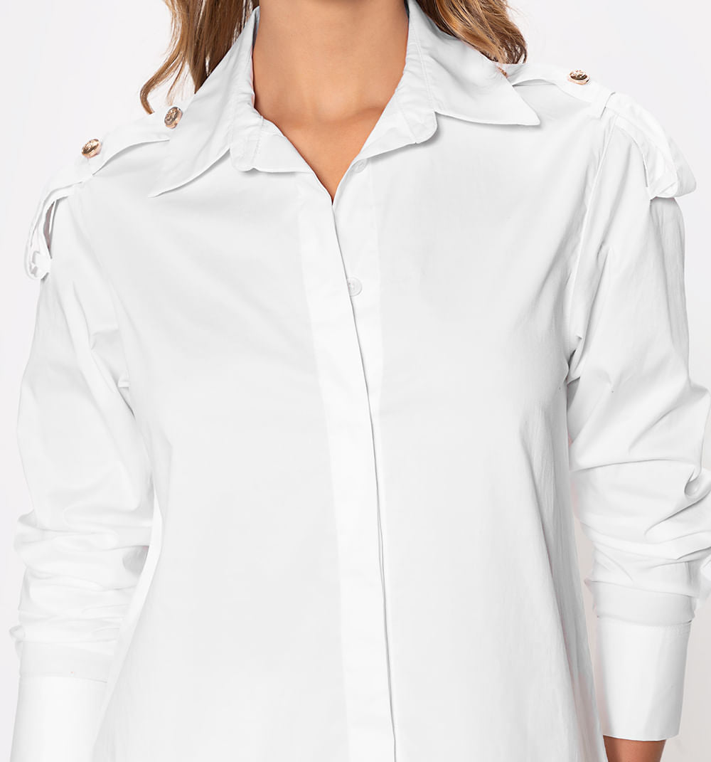 Bluson Camisero Manga Larga Con Puño