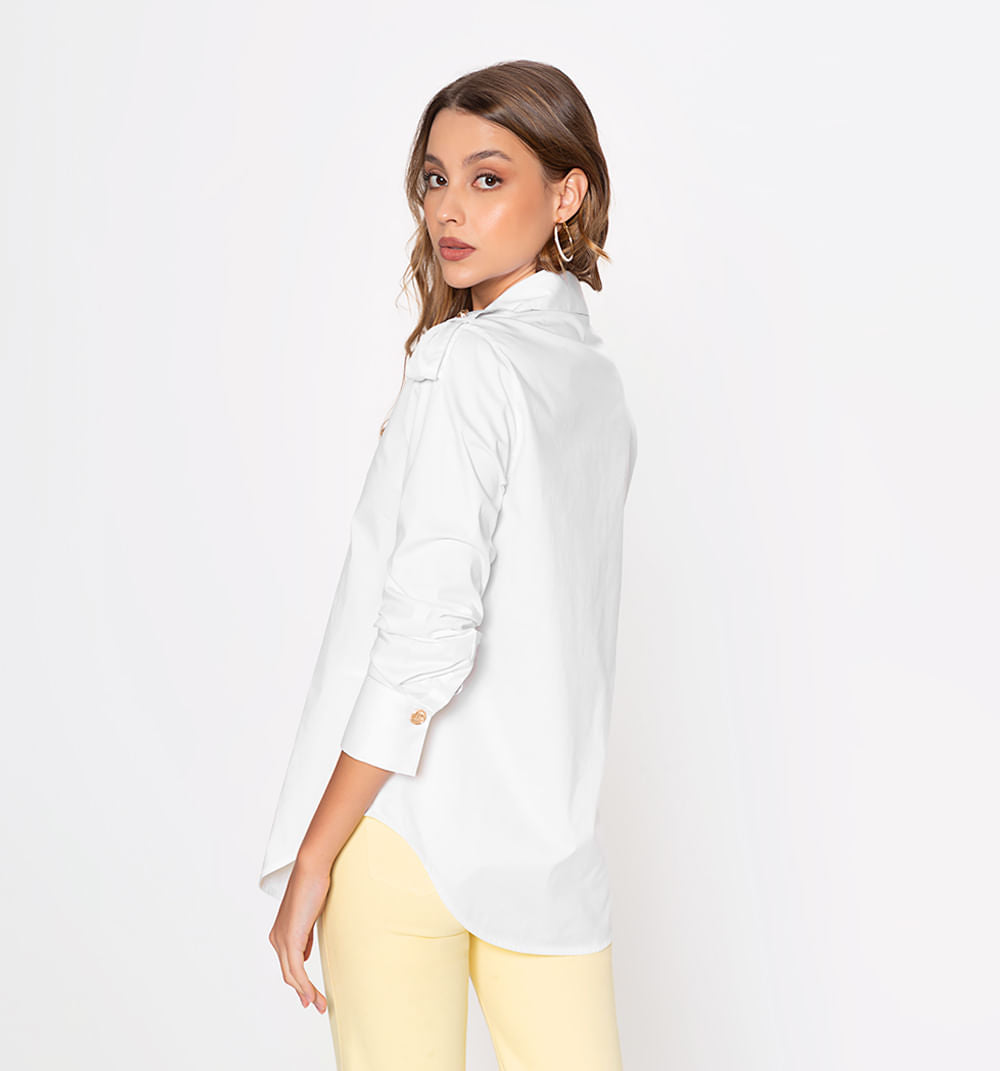 Bluson Camisero Manga Larga Con Puño