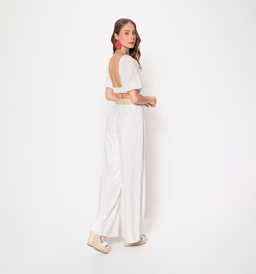Conjunto Cullote Con Amarre Y Blusa Crop