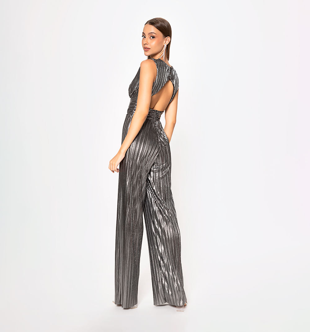 Enterizo Pantalon Manga Sisa Con Escote