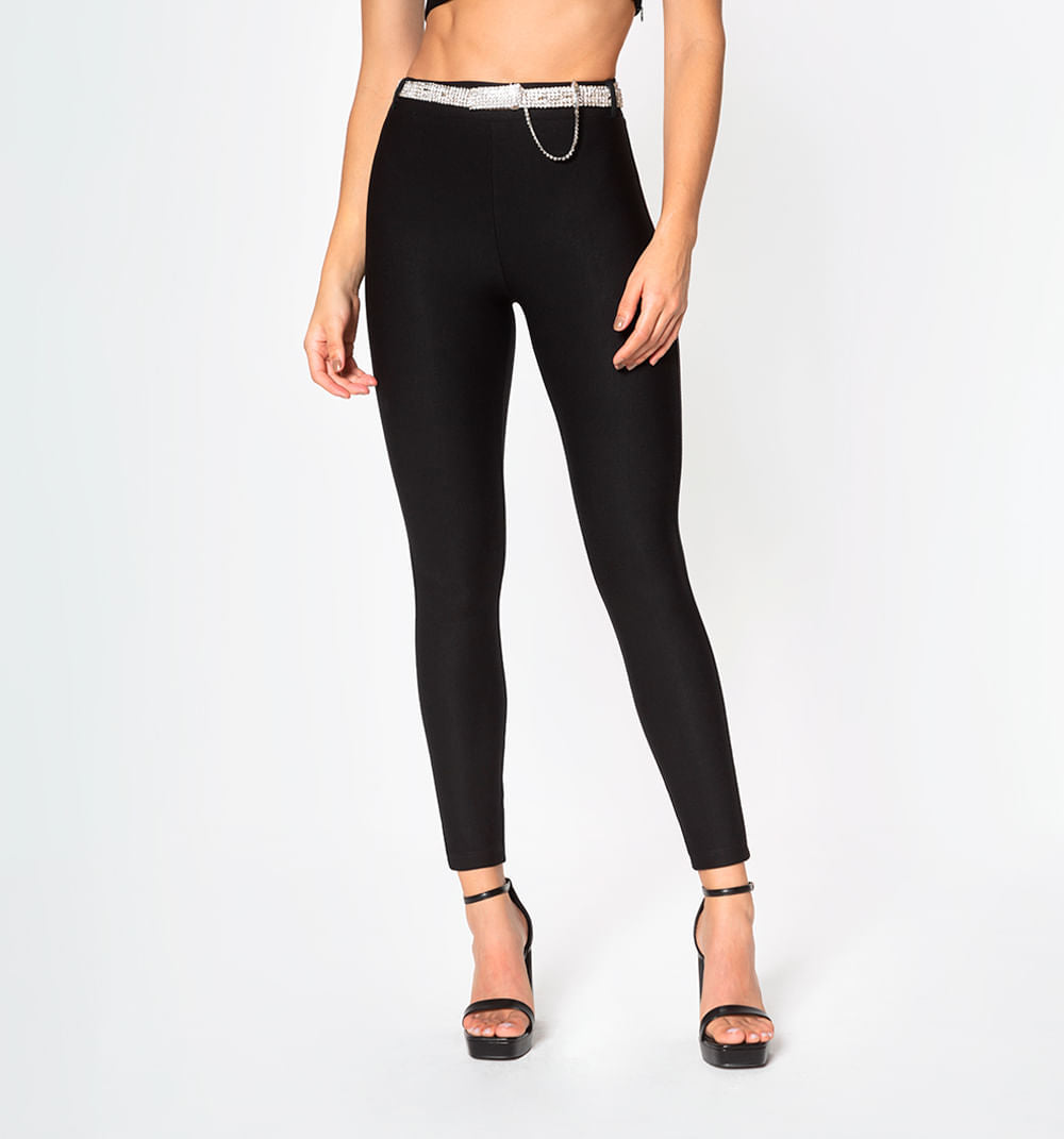 Leggins Tiro Alto Pitillo Con Correa De