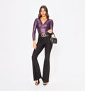 Leggins Tiro Alto Bota Campana Con Cintu
