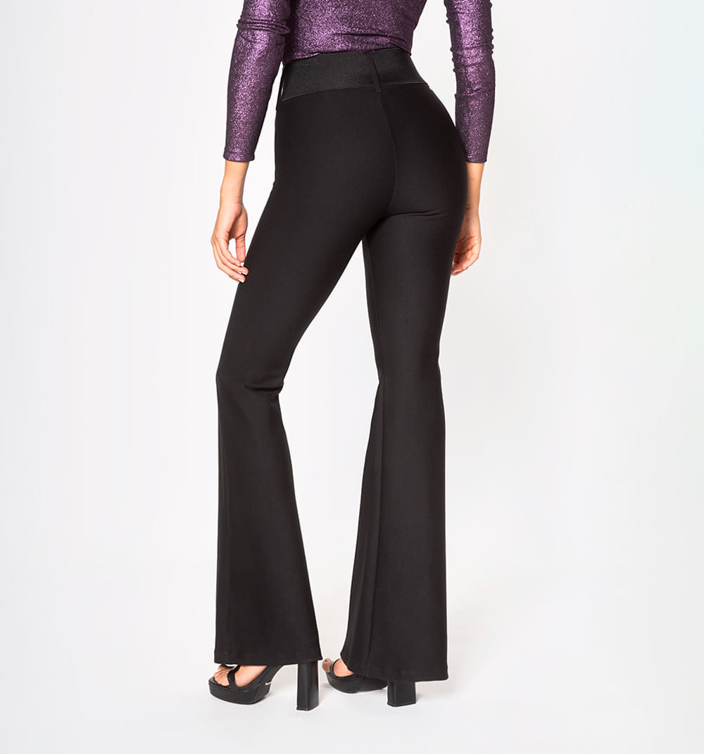 Leggins Tiro Alto Bota Campana Con Cintu