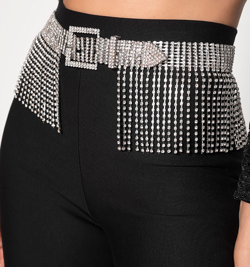 Leggins Tiro Alto Con Cinturon De Crista
