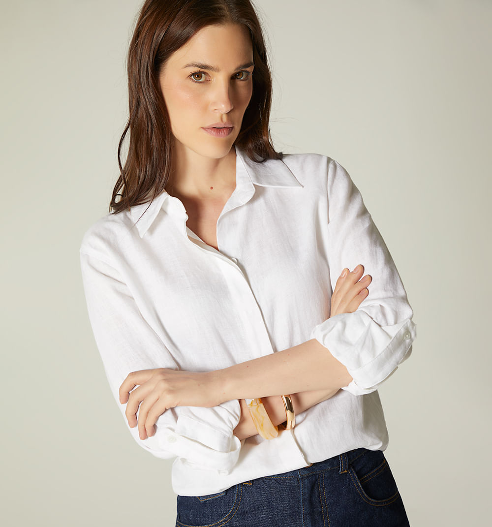 Bluson Camisero Manga Larga Con Charrete
