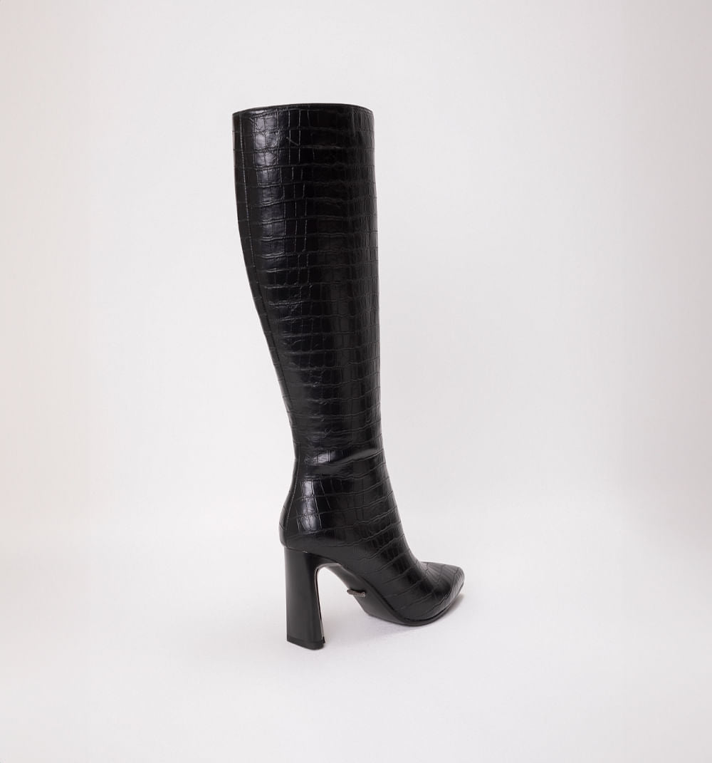 Bota Caña Alta Efecto Croco