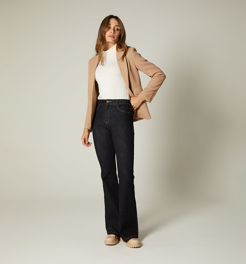 Blazer Manga Larga Boton Unico