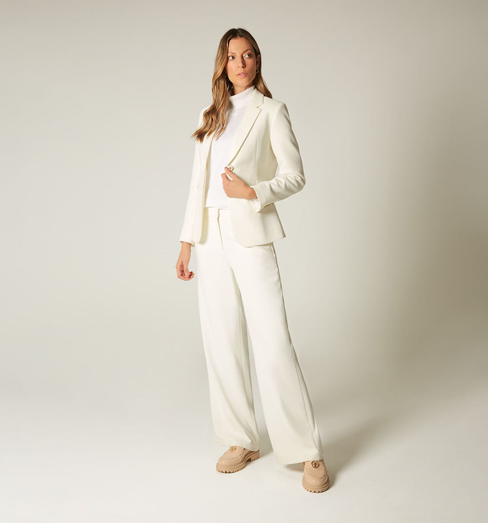 Blazer Manga Larga Boton Unico