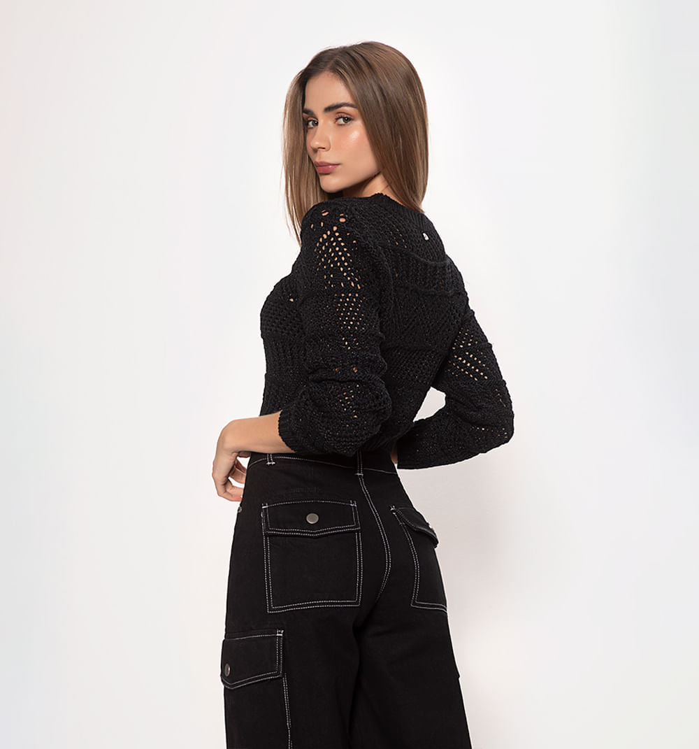 Sweater Crochet Con Lurex