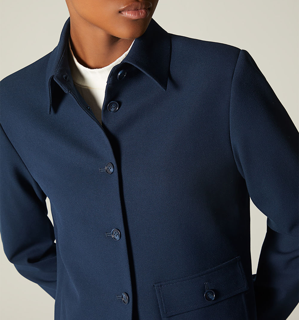 Blazer Corto,Con Bolsillos Utilitarios