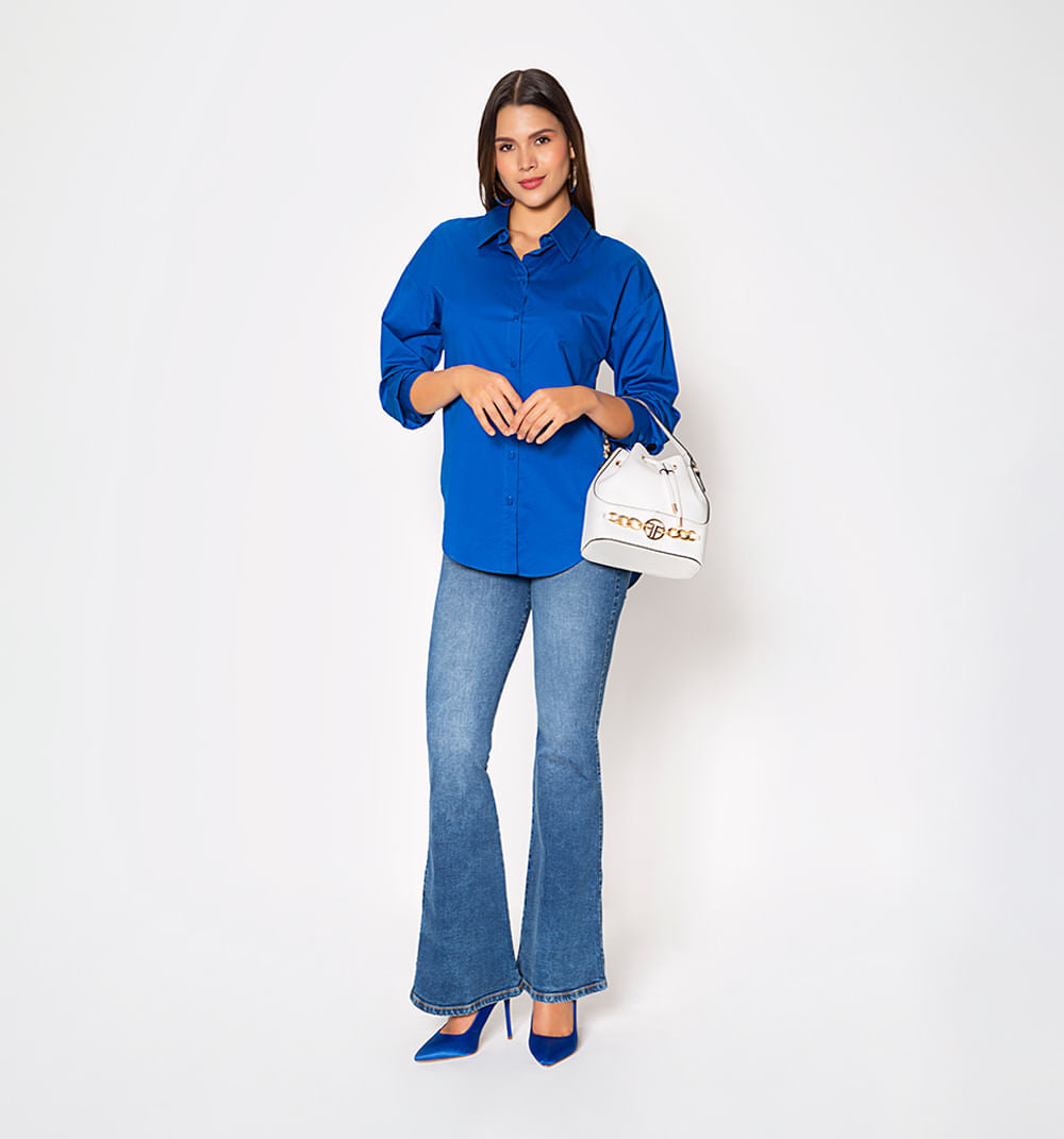 Blusón Manga Larga Almilla Con Cartera S222987