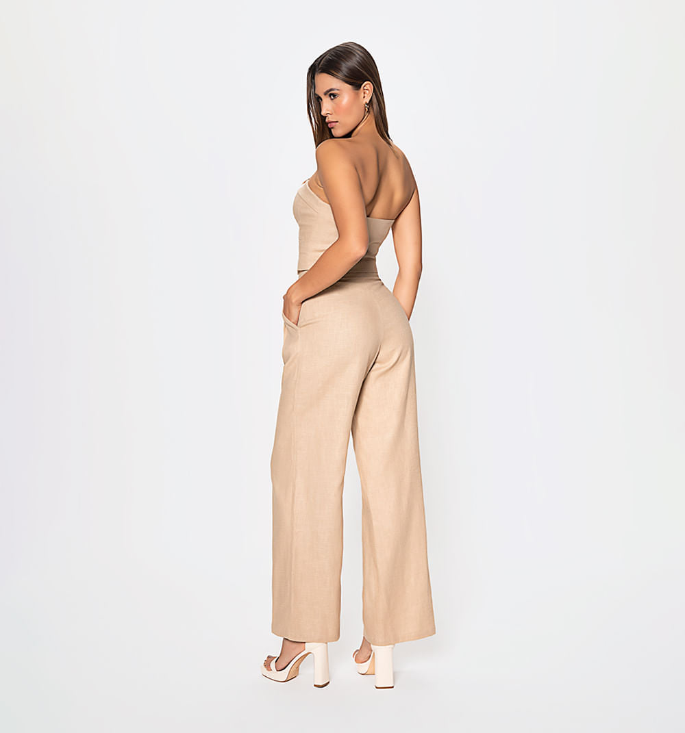 Conjunto Pantalon Palazo Blusa Straple