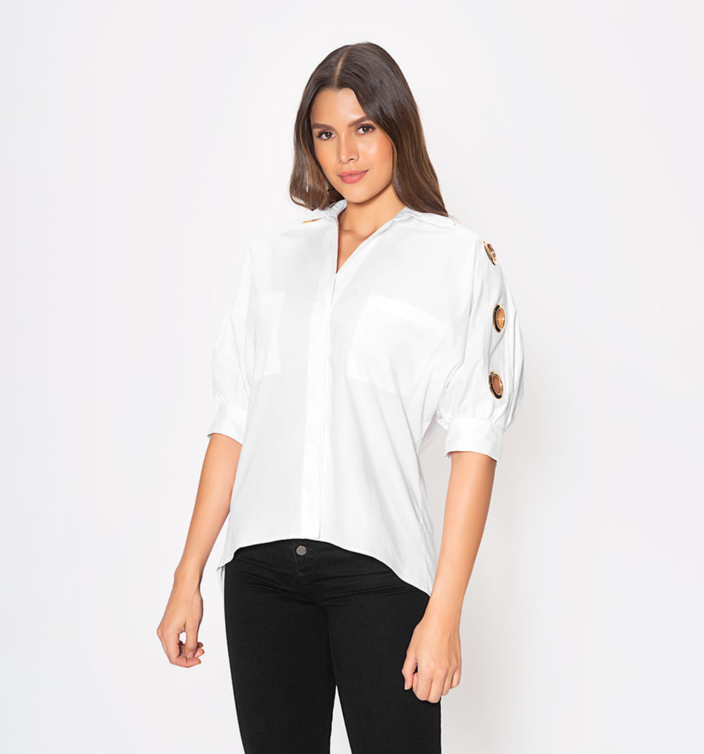 Bluson Camisero Manga Corta Con Puño