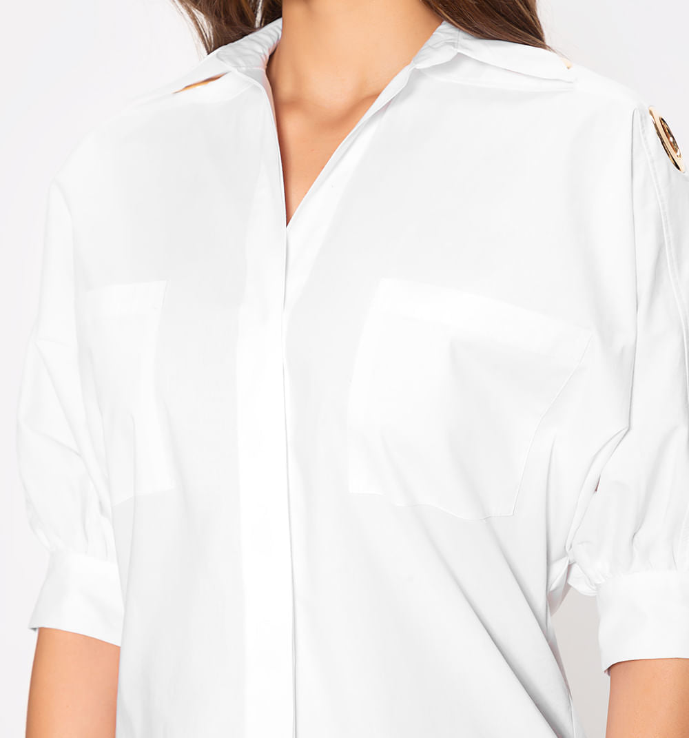 Bluson Camisero Manga Corta Con Puño