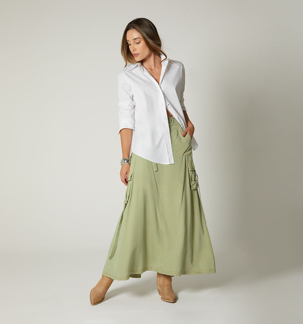 Blusa Manga Larga Con Cartera