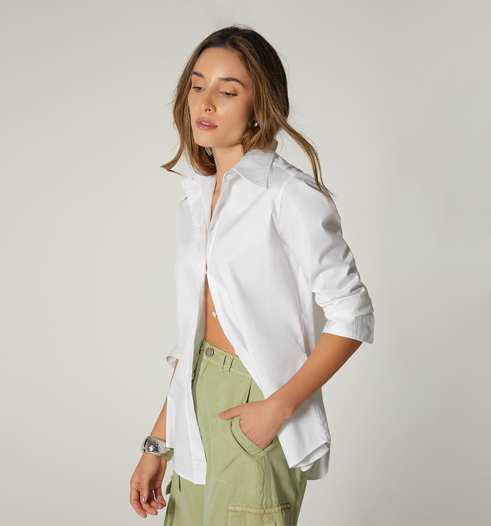 Blusa Manga Larga Con Cartera