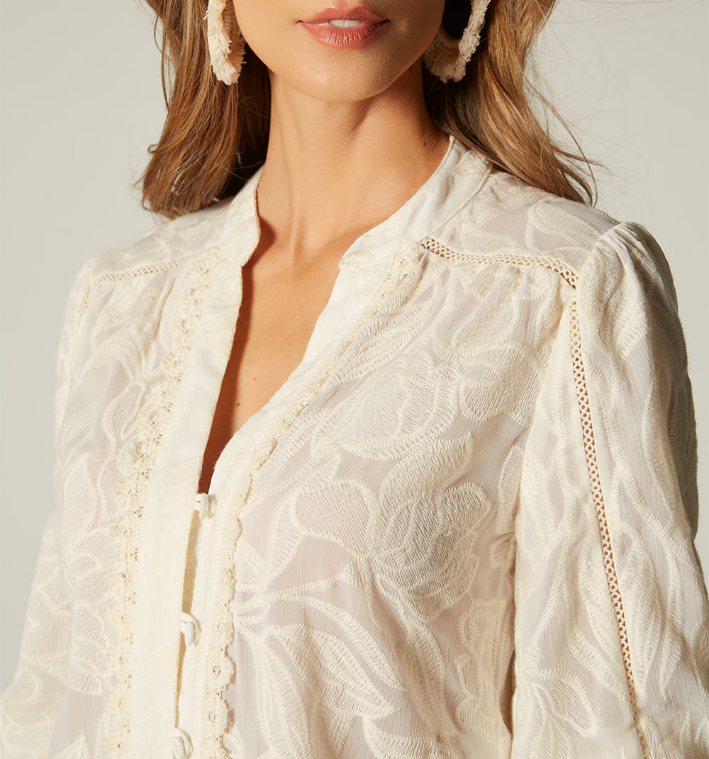 Bluson Manga 3/4 Con Insumo - Beige