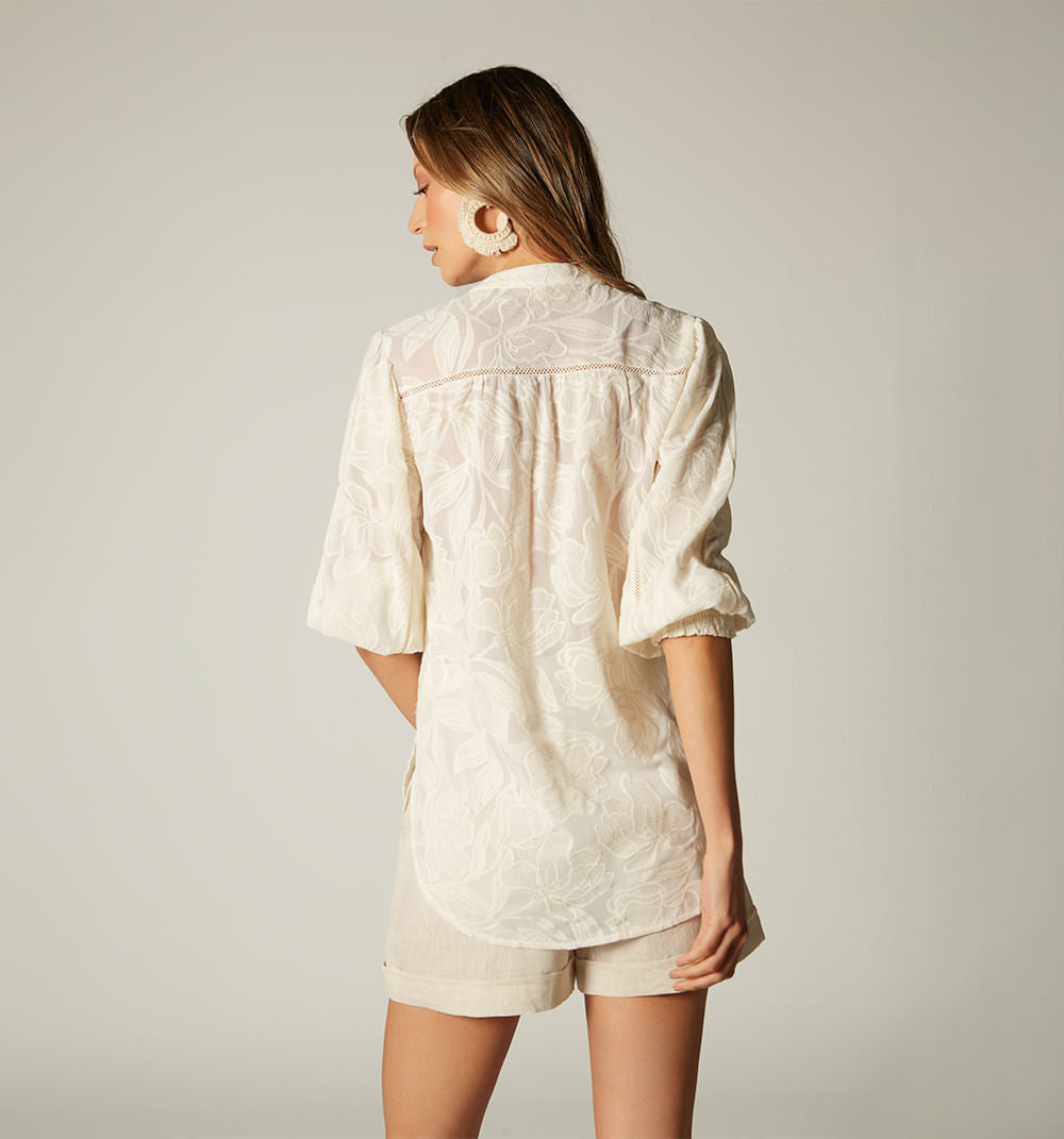 Bluson Manga 3/4 Con Insumo - Beige