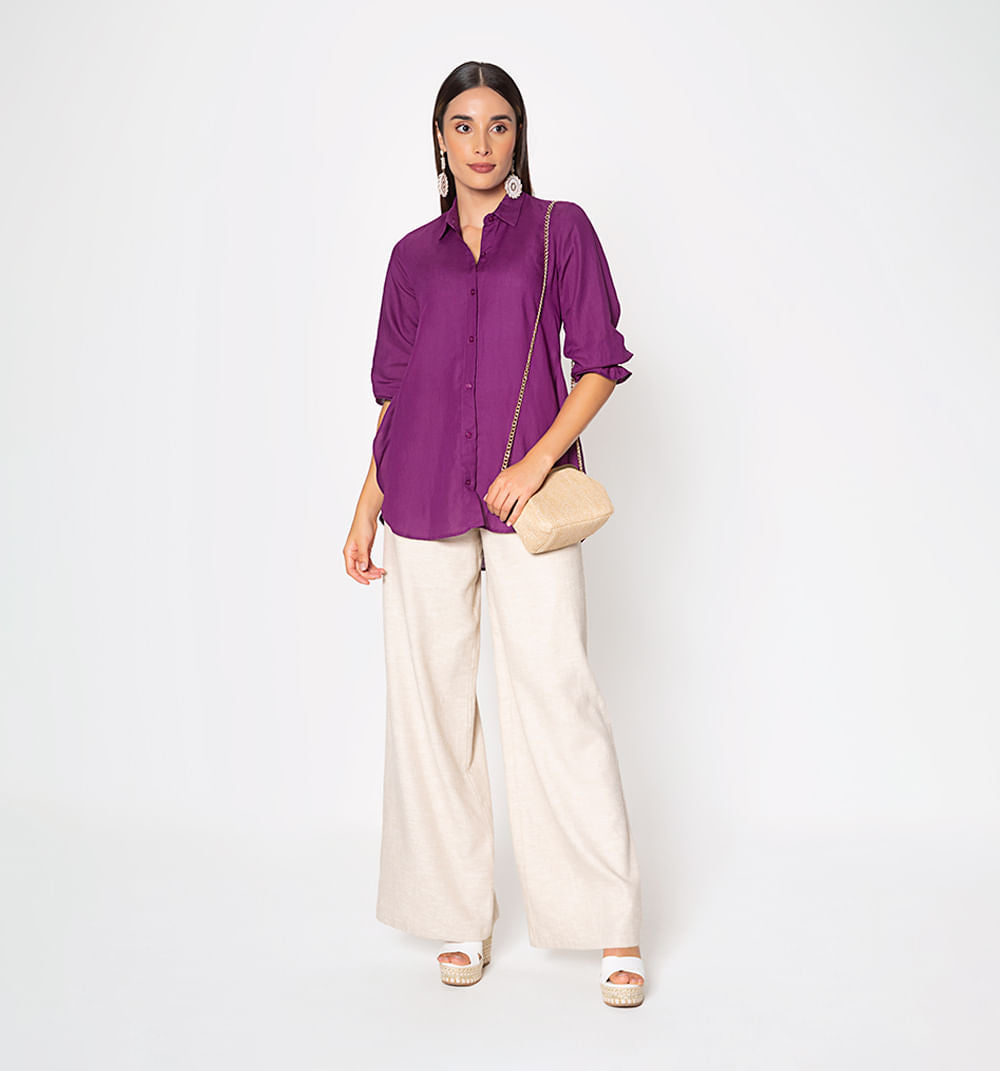 Bluson Camisero Con Abertura Profundas E
