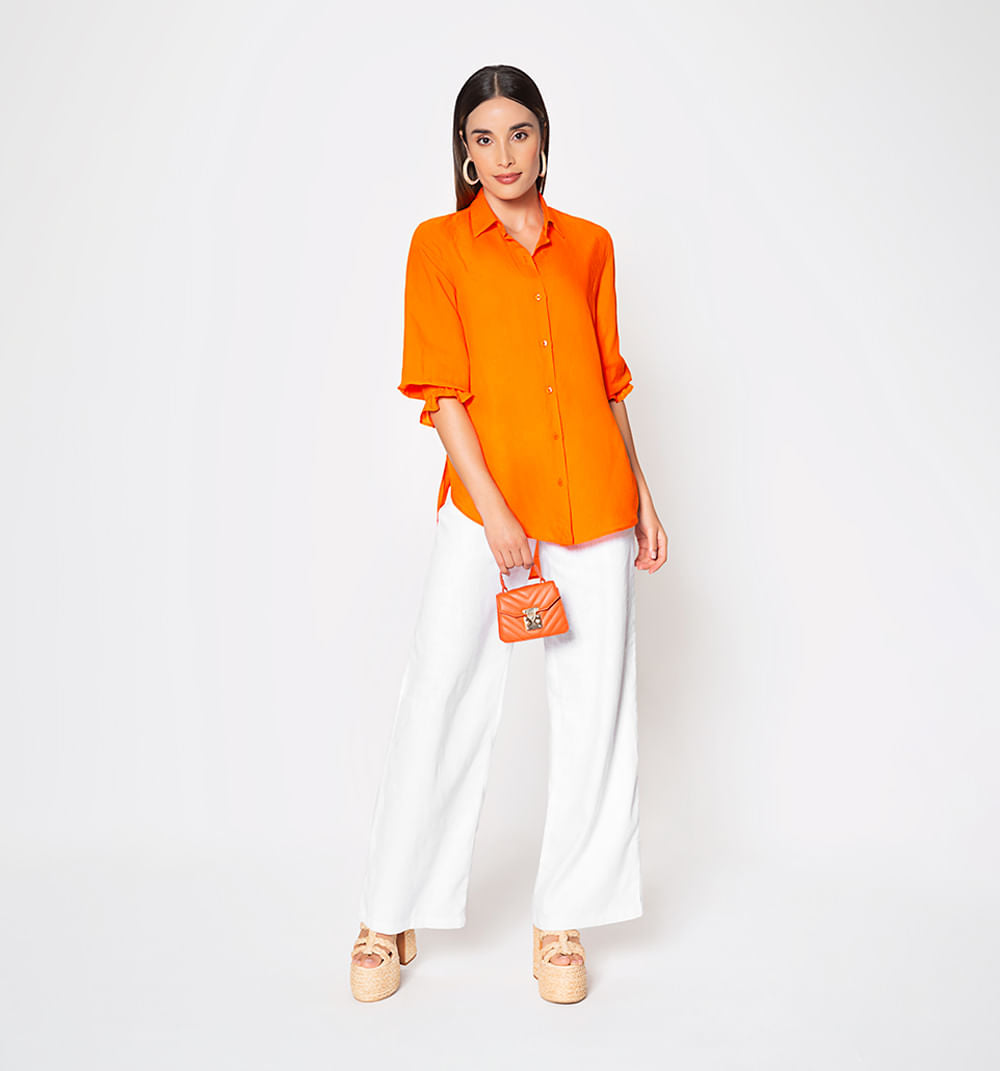 Bluson Camisero Con Abertura Profundas E