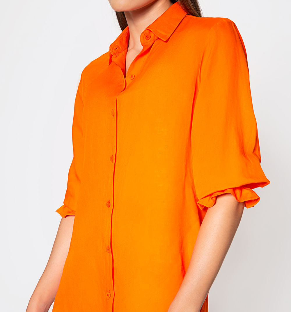 Bluson Camisero Con Abertura Profundas E