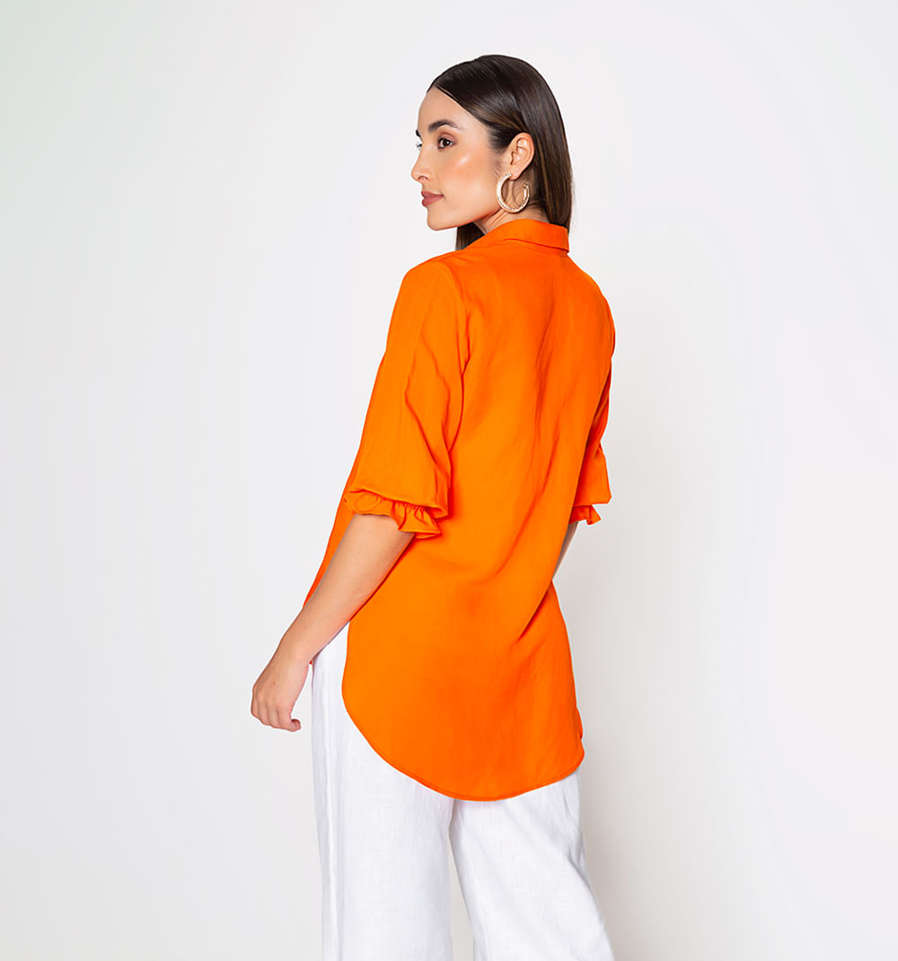 Bluson Camisero Con Abertura Profundas E