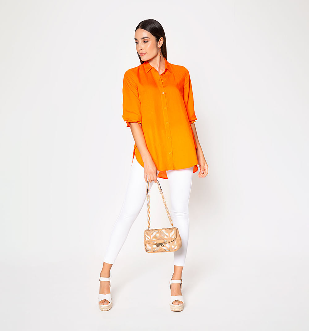 Bluson Camisero Con Abertura Profundas E