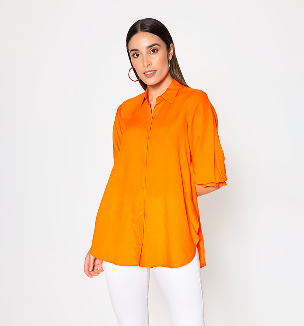 Bluson Camisero Con Abertura Profundas E