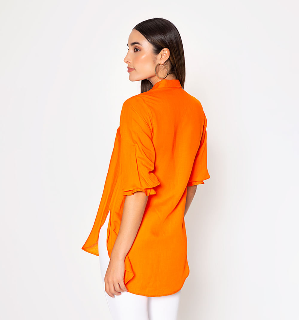 Bluson Camisero Con Abertura Profundas E