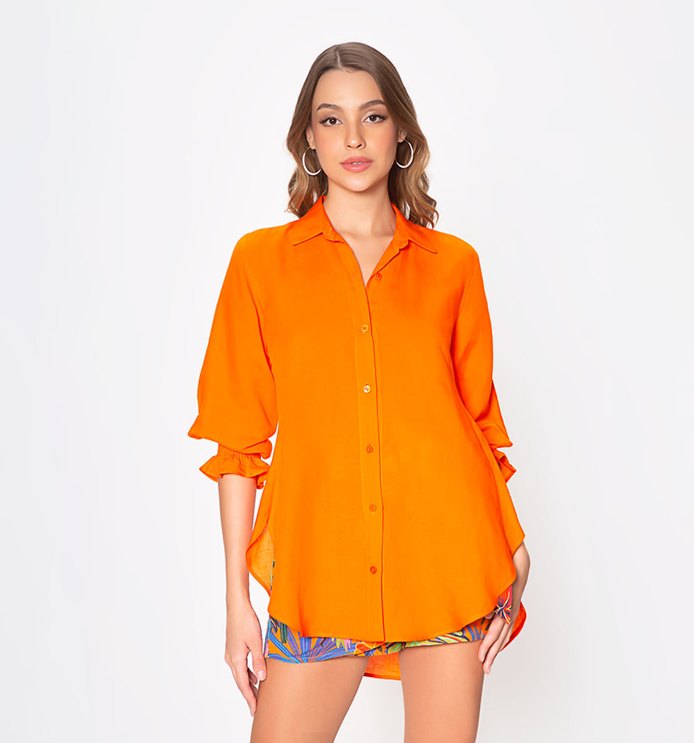 Bluson Camisero Con Abertura Profundas E