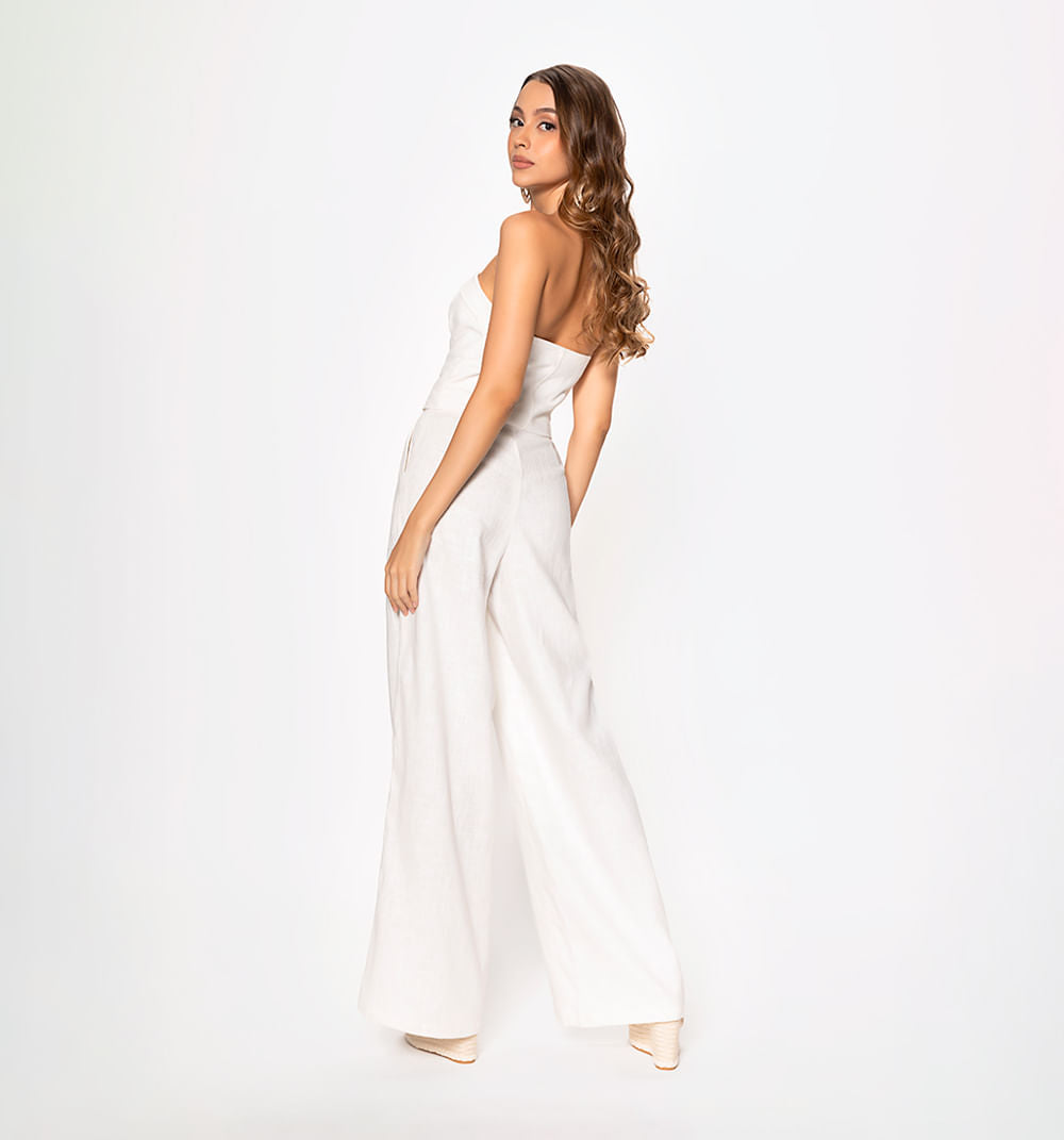 Conjunto Pantalon Palazo Blusa Straple
