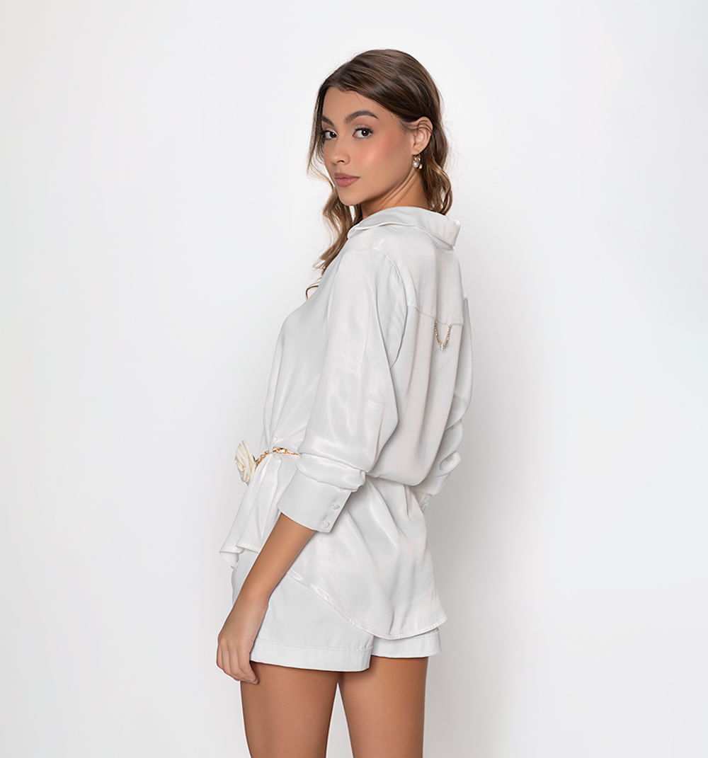 Bluson Camisero Con Cinturon
