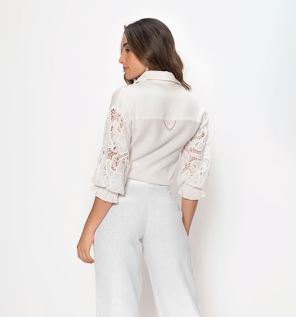 Bluson Camisero Con Mangas En Combinacio