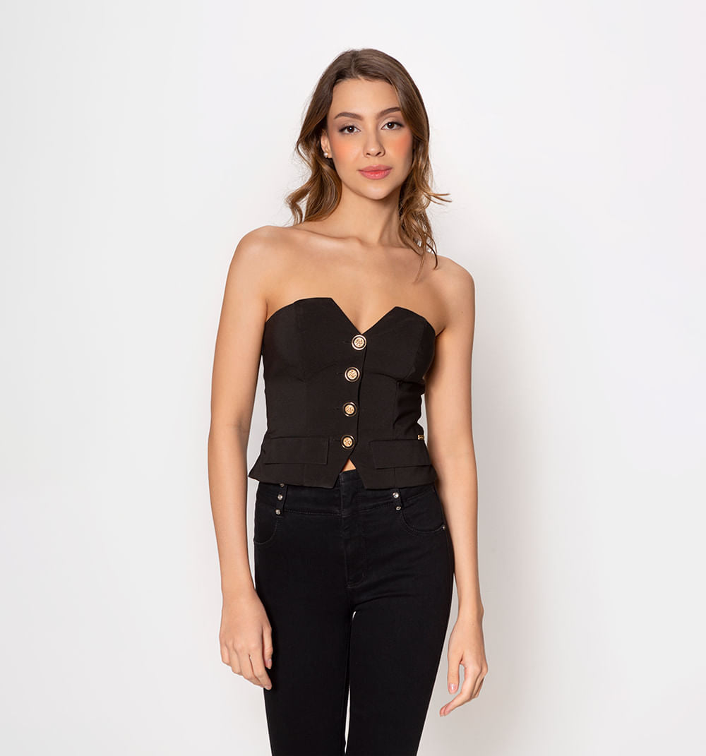 Blusa Tailored Con Botones