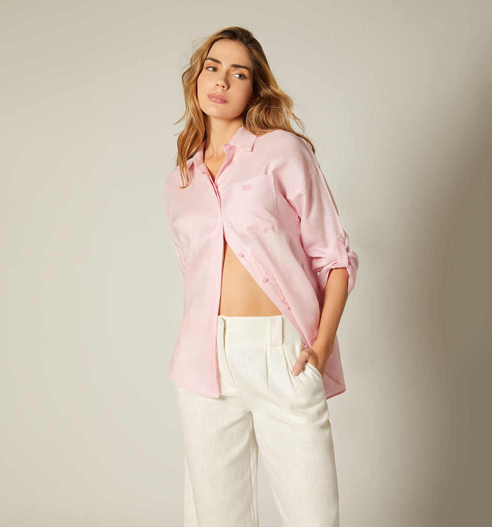 Bluson Camisero Manga 3/4 Con Bolsillo B