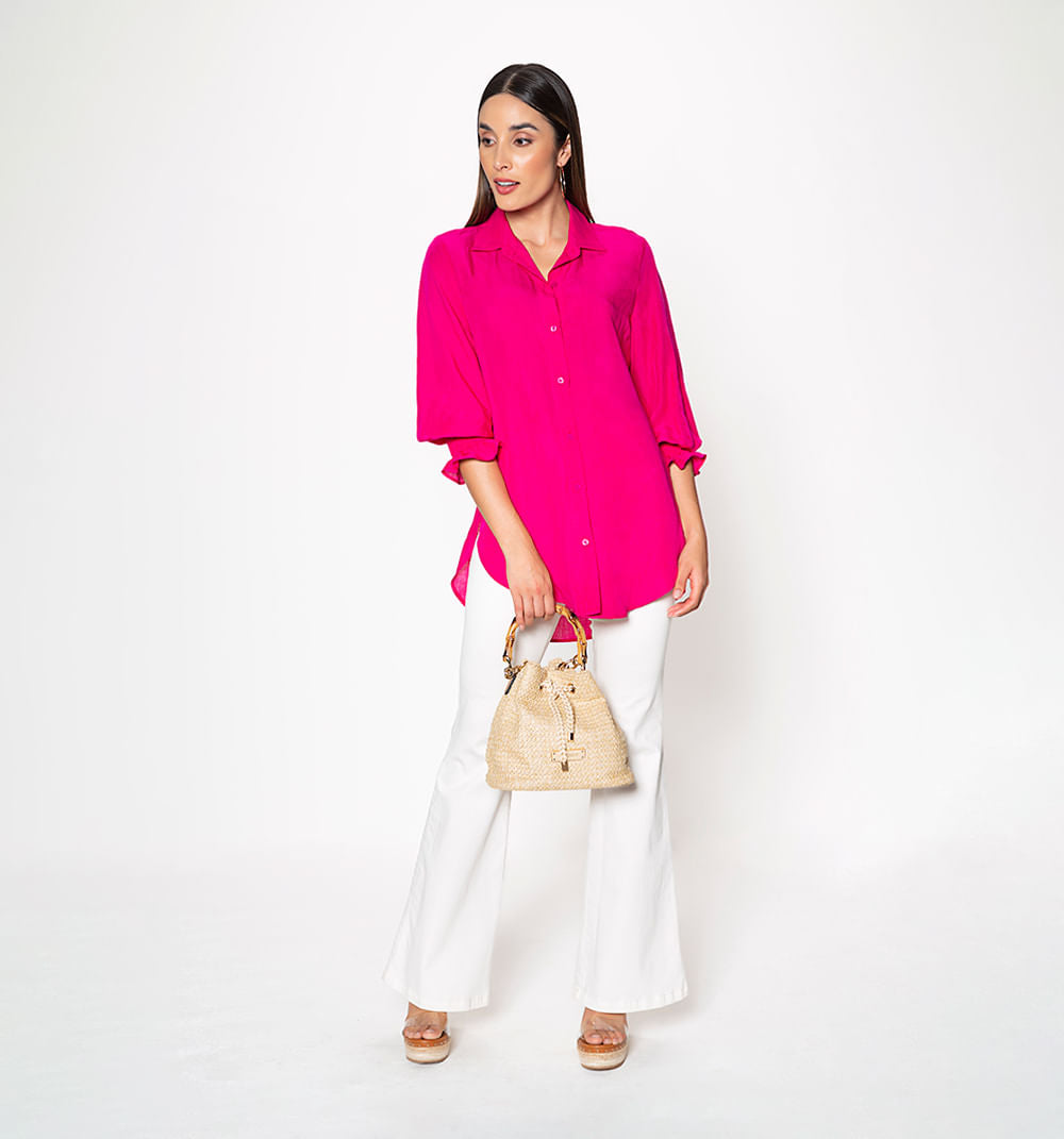 Bluson Camisero Con Abertura Profundas E