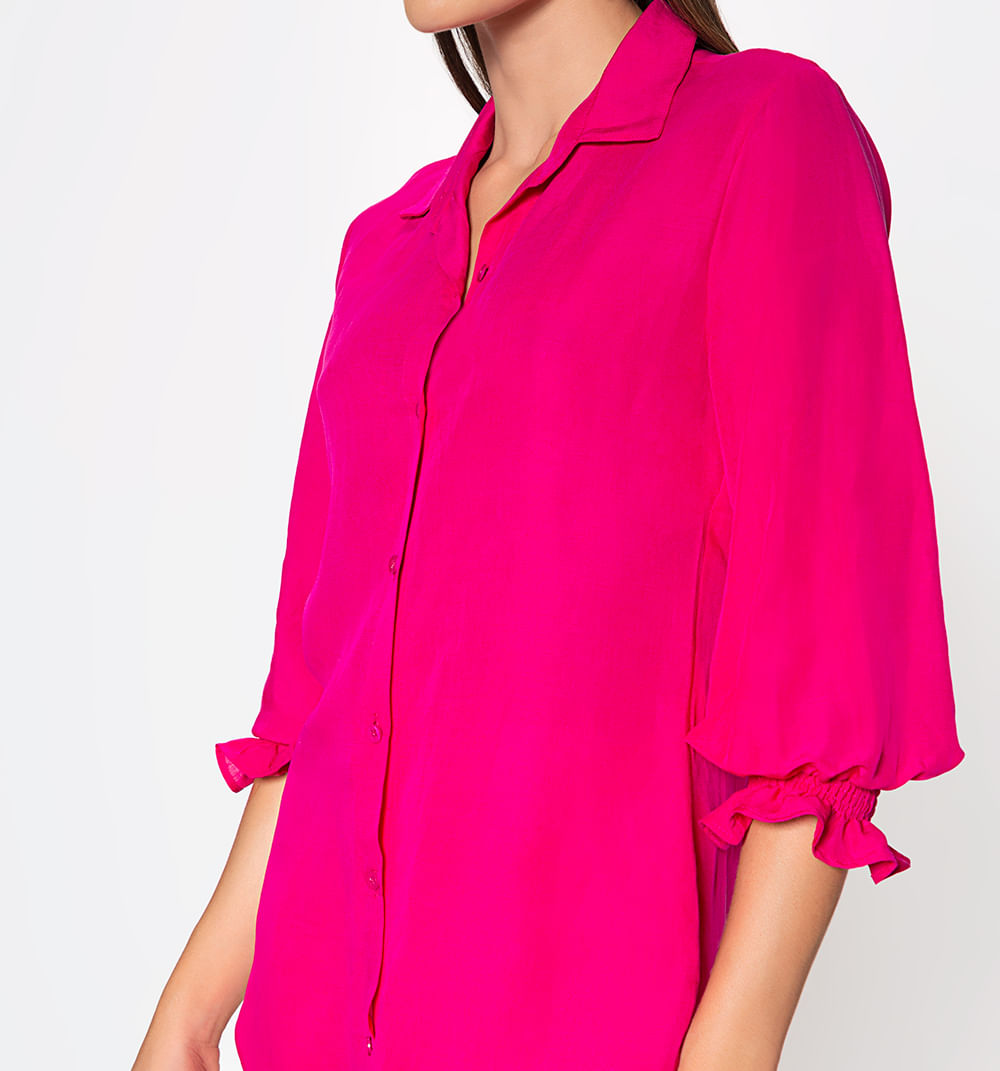 Bluson Camisero Con Abertura Profundas E